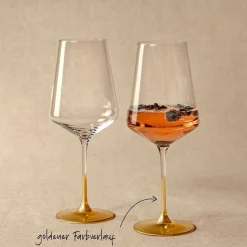 Weinglas PUCCINI 560 ml gold 2er-Set*LEONARDO Discount