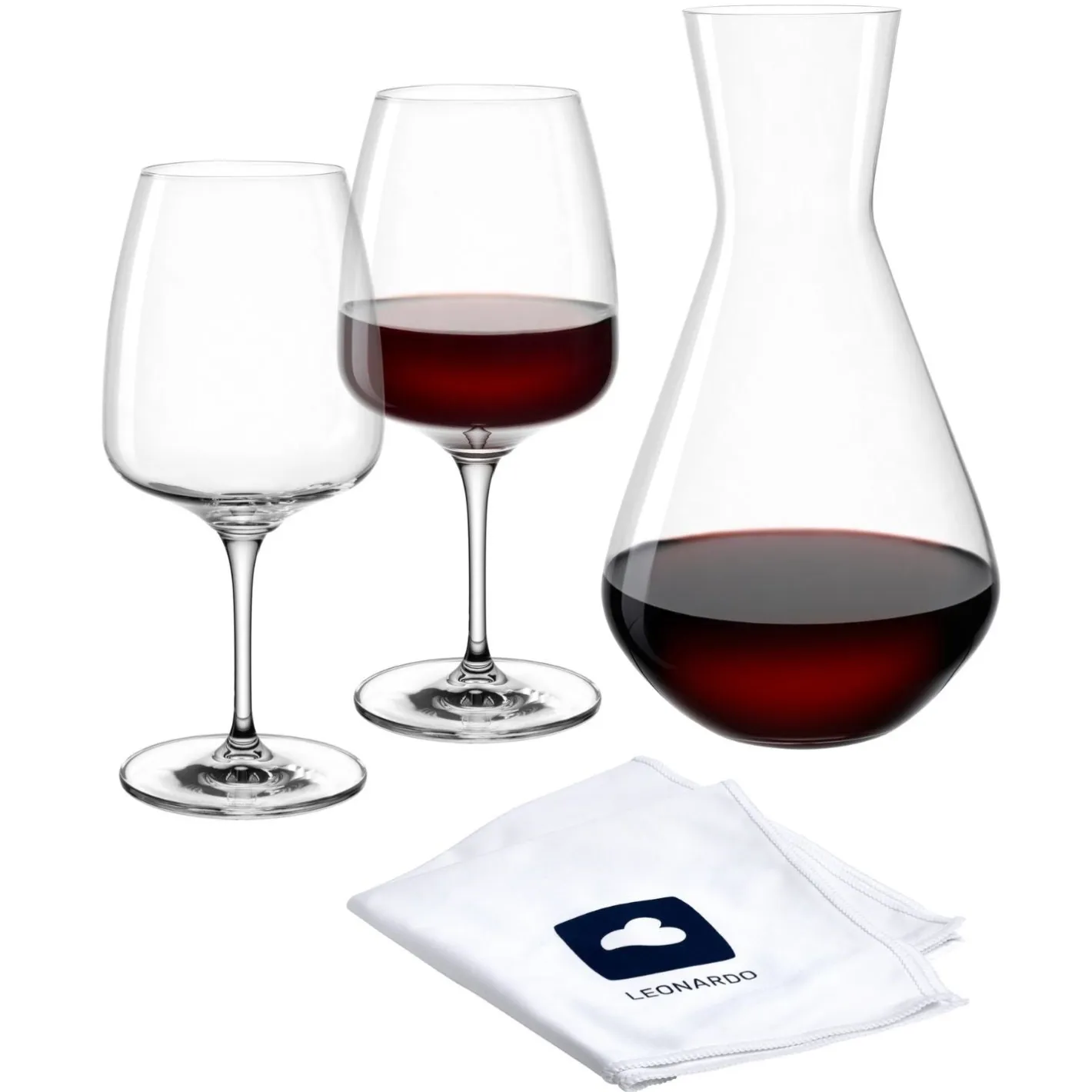 Weinset CESTI 3-teilig + Poliertuch*LEONARDO