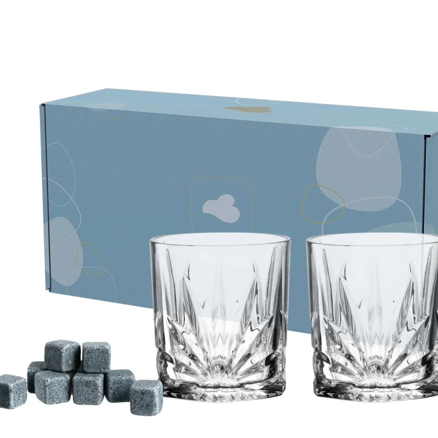 Whiskybecher DOF CAPRI 330 ml 2er-Set mit 8 Kühlsteinen*LEONARDO Hot