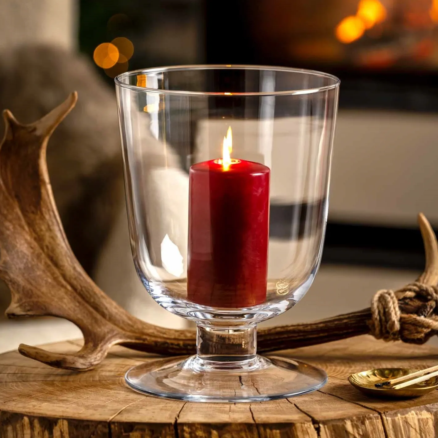 Windlicht auf Fuß 30 cm CAPANNA*LEONARDO New