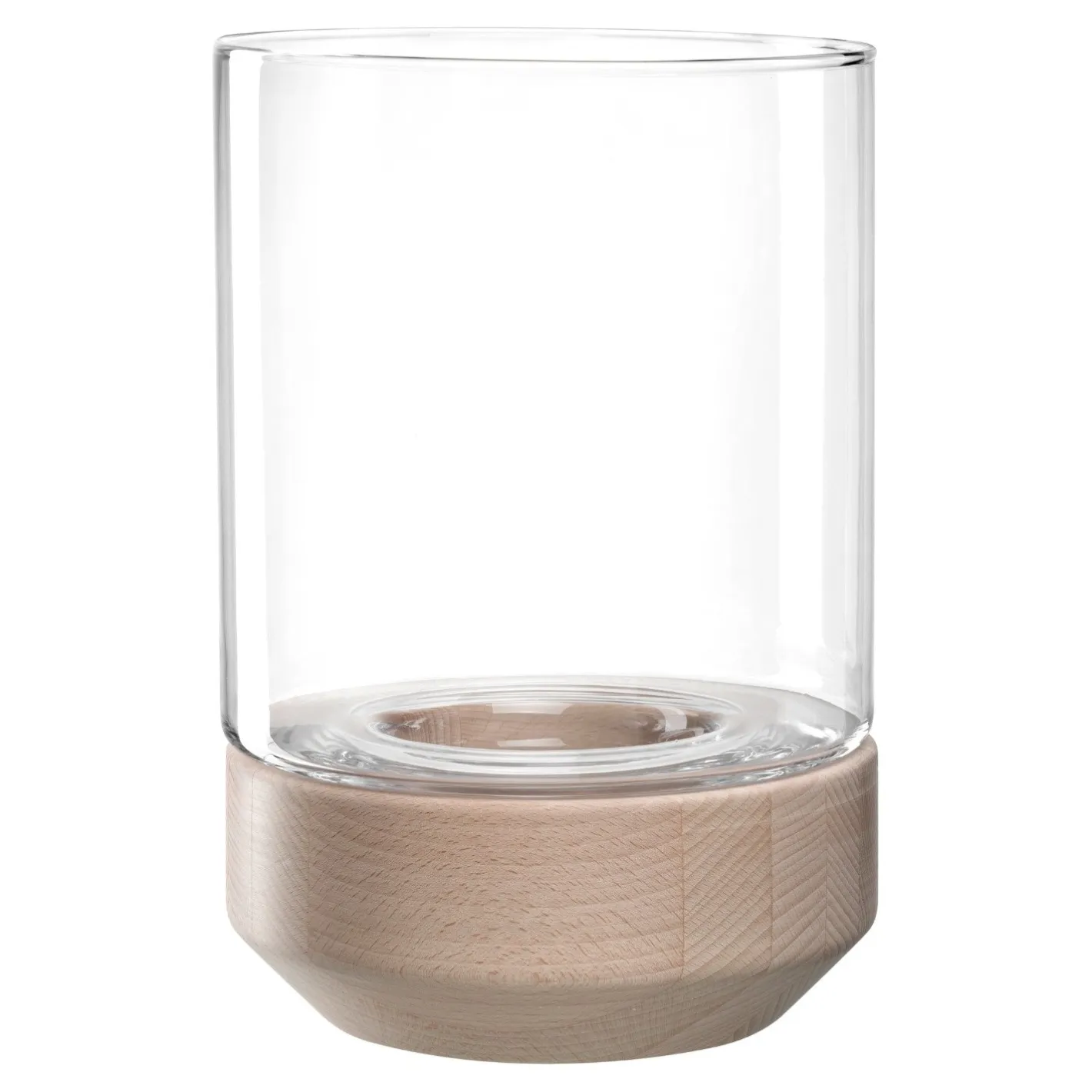 Windlicht auf Holzsockel LEGNO 30 cm*LEONARDO Hot