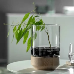 Windlicht auf Holzsockel LEGNO 30 cm*LEONARDO Hot