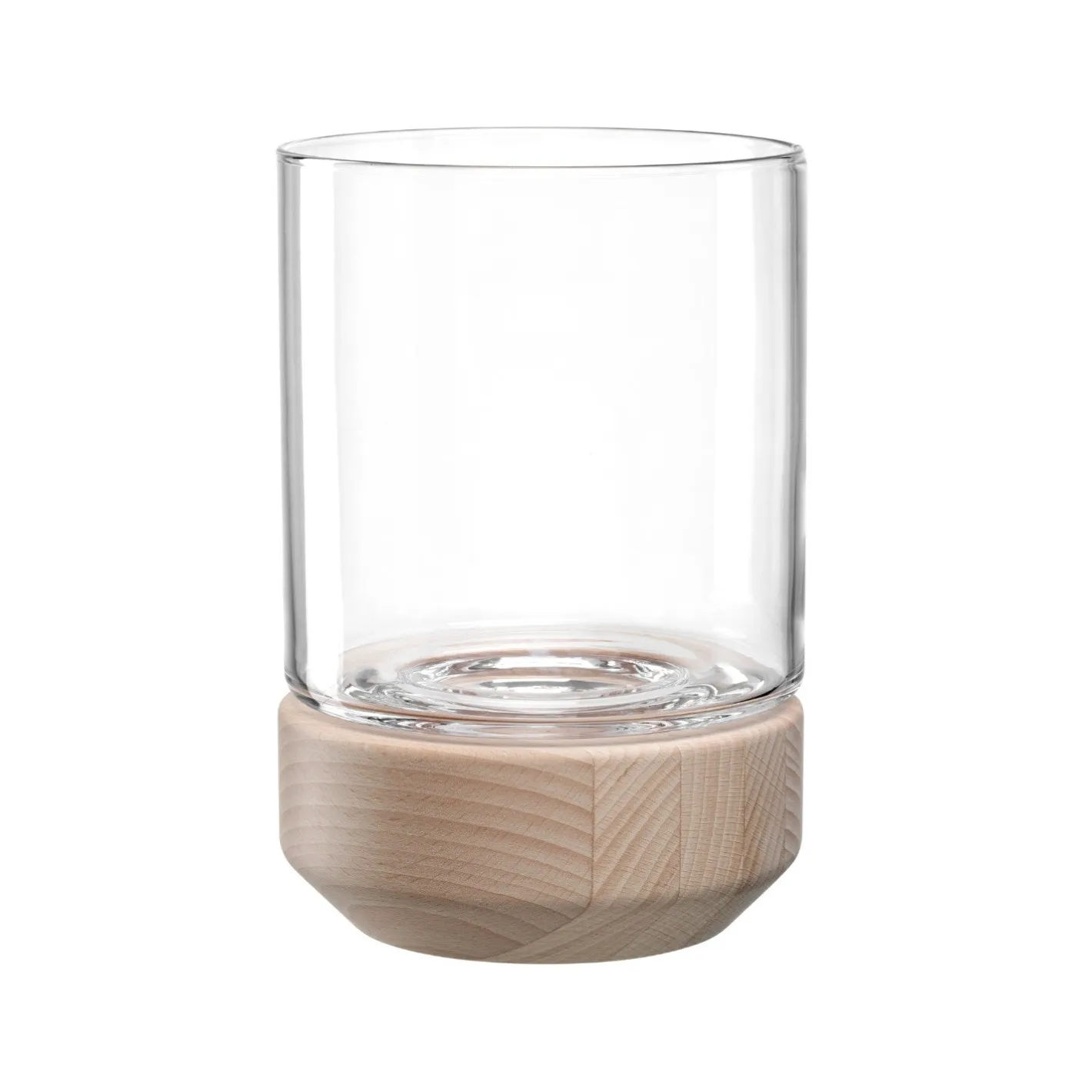 Windlicht auf Holzsockel LEGNO 21 cm*LEONARDO Hot