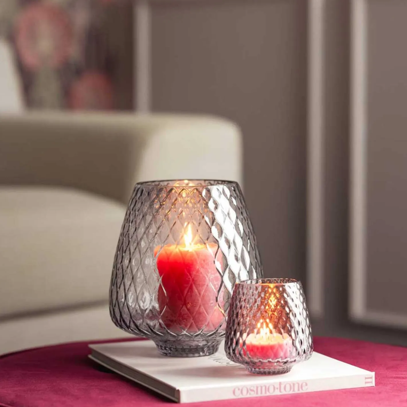 Windlicht GIULIA 20 cm grau*LEONARDO Clearance